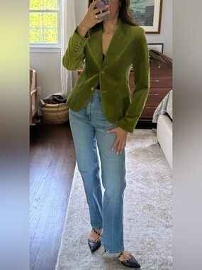 Chaiken Moss Green Velvet Blazer